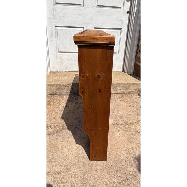 Wood Turn of the Century Hanging Pine Bookshelf For Sale - Image 7 of 8