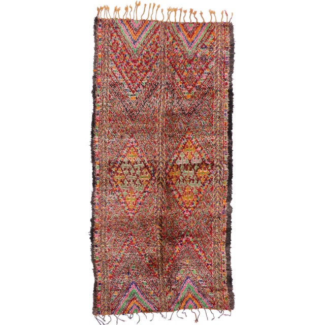 Vintage Berber Beni M'Guild Moroccan Rug - 06'02 X 12'09 For Sale - Image 9 of 9