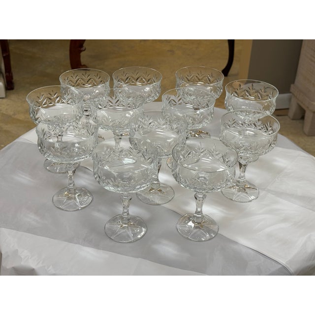 Vintage Champagne/Tall Sherbet Antoinette by Schott-Zwiesel Set of 12 For Sale - Image 12 of 17