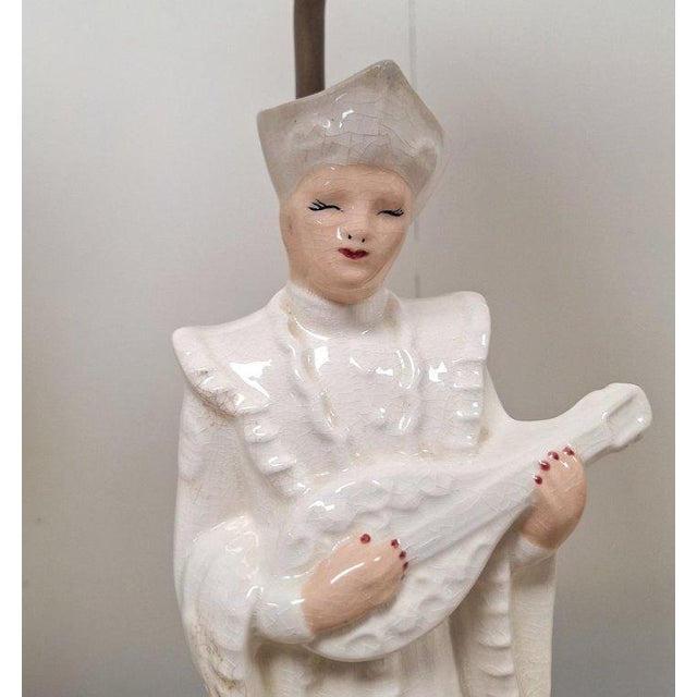 Mid 20th Century Vintage Mid-Century Blanc De Chine Figural Table Lamps - Pair For Sale - Image 5 of 15
