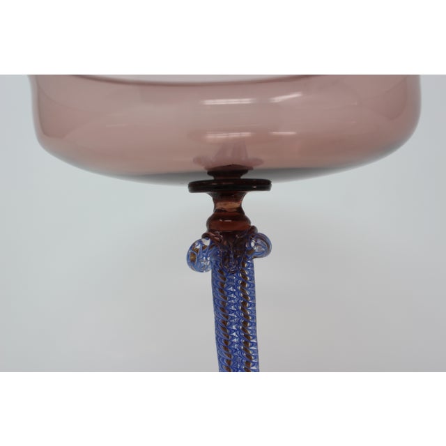 Traditional Vintage Murano Compote For Sale - Image 3 of 6