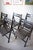 Vintage Painted Black Folding Chairs, Set of 5 For Sale - Image 4 of 18