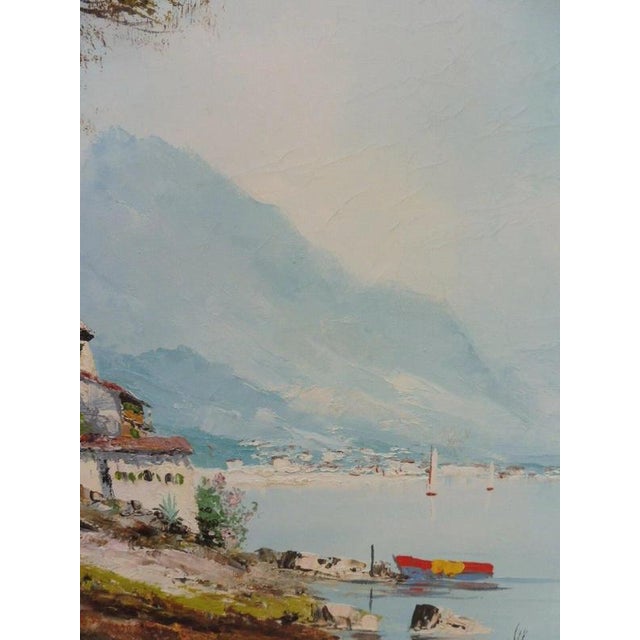 Franco Ruocco, Near San Remo, 1970s, Oil Painting on Canvas, Framed For Sale - Image 6 of 14
