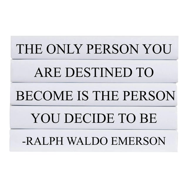 Decorative Books - Quote Book Stack - "Destined to Be" For Sale