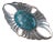 Carol Wylie Navajo silver and high grade turquoise pin For Sale