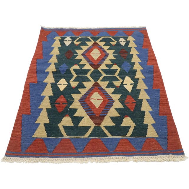 Tribal Vintage Persian Shiraz Kilim Rug - 02'11 X 04'01. For Sale - Image 3 of 9
