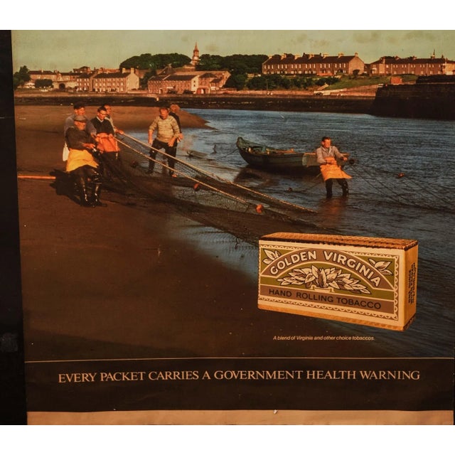 Vintage Golden Virginia Framed Advertising Poster, 1970s, in Very Good conditions. Designed 1970 to 1979