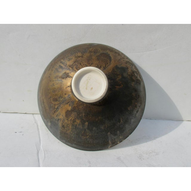 Ann Kenny Gold and Blue by Night Bowl Circa 80s For Sale In New York - Image 6 of 8