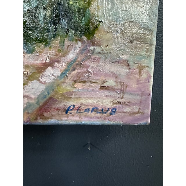 Unframed Italian Village Scene Painting – 16" X 20" For Sale - Image 4 of 4