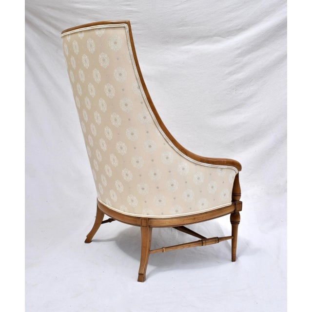 Tall Curved Back Accent Lounge Chairs by Tomlinson, Pair For Sale In Philadelphia - Image 6 of 9