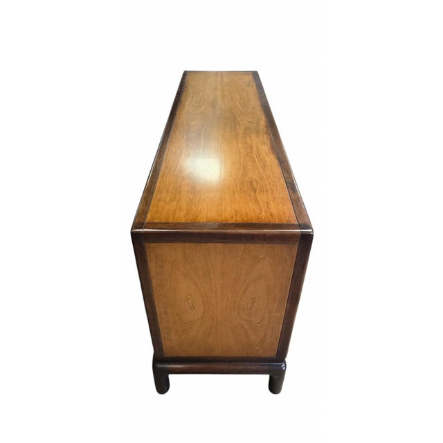 Mid-Century Modern Vintage Mount Airy Mid-Century Modern Credenza Two-Tone Walnut Finish For Sale - Image 3 of 13