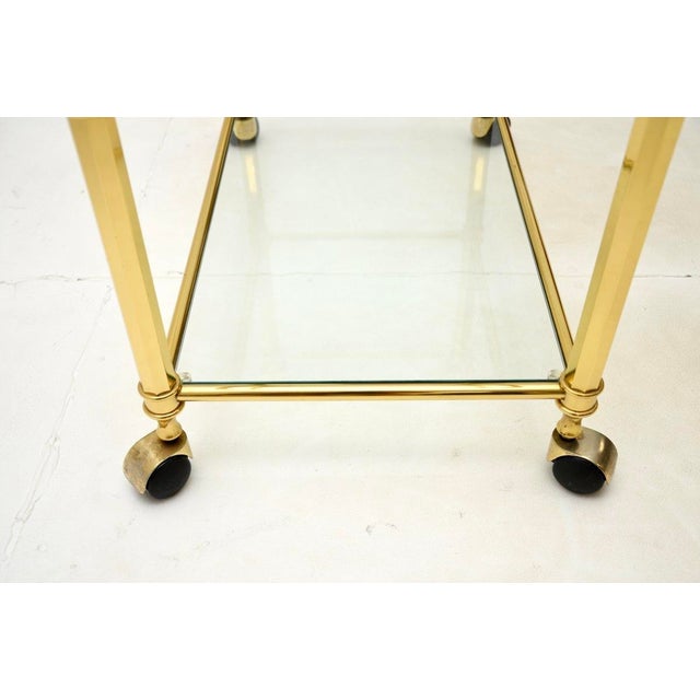 Metal Vintage French Brass Drinks Trolley, 1970s For Sale - Image 7 of 9