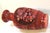 1980s Floral Cinnabar-Style MCM Asian Revival Style Molded Baluster Vase For Sale - Image 12 of 18