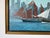 Blue Large- 1980’s Diane Kenny Maritime City Skyline Painting, Framed For Sale - Image 8 of 12