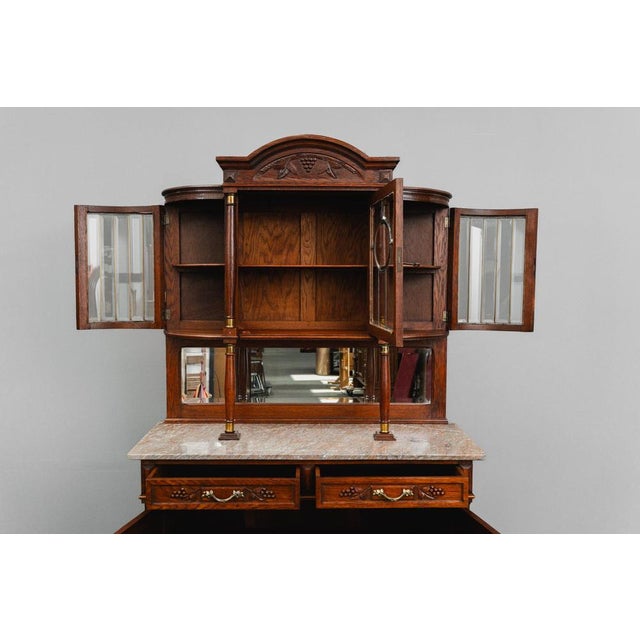 Antique Art Nouveau Sideboard in Oak, 1890s For Sale - Image 13 of 18
