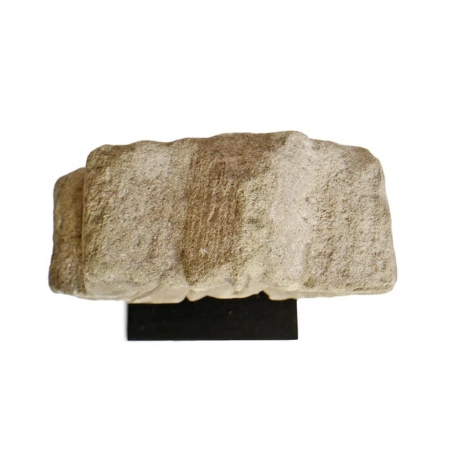 Vintage Sandstone Flower on Stand For Sale - Image 4 of 8