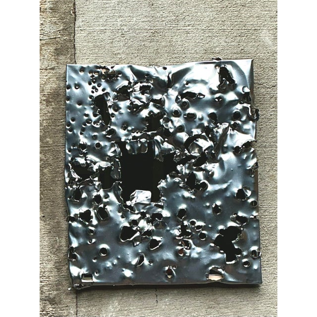 Contemporary Vintage Original Bullet Hole Mirror For Sale - Image 3 of 12