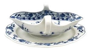 Meissen Blue Onion Handled Gravy Boat