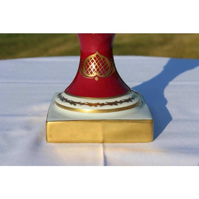 Mid 20th Century Hand Painted Limoges Covered Urn Signed by the Artist For Sale - Image 6 of 13