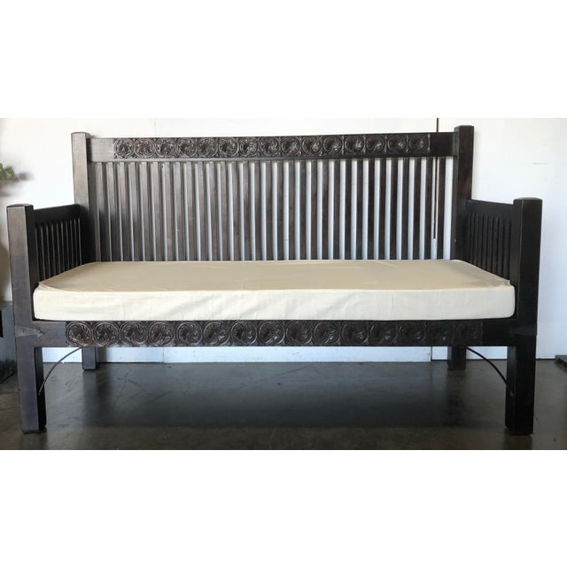 Spanish Colonial/Mission Style Wooden Bench Chairish