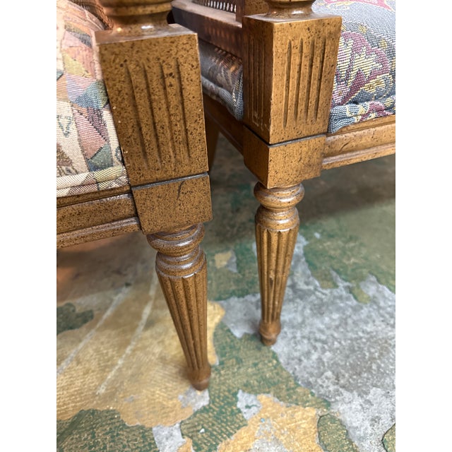 Brown 1960s Cane Regency Style Lounge Chairs a Pair For Sale - Image 8 of 10