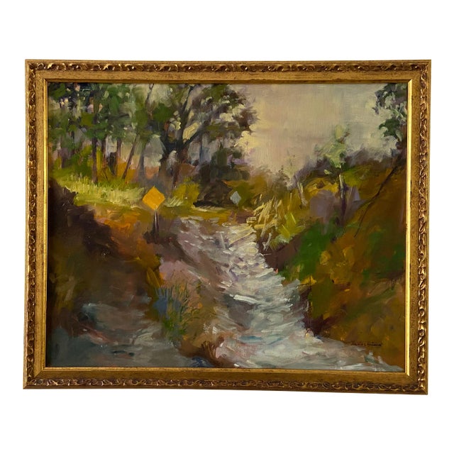 Contemporary Original Plein Air Rural Missouri Landscape Oil Painting by Marina Movshina, Framed For Sale