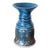 Vintage Hand Thrown Pottery Vase in Blue and Brown Glaze, Signed For Sale