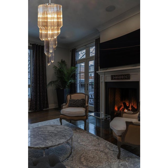 Murano Glass Quadriedri Prisms Chandelier, 1980s For Sale - Image 6 of 18