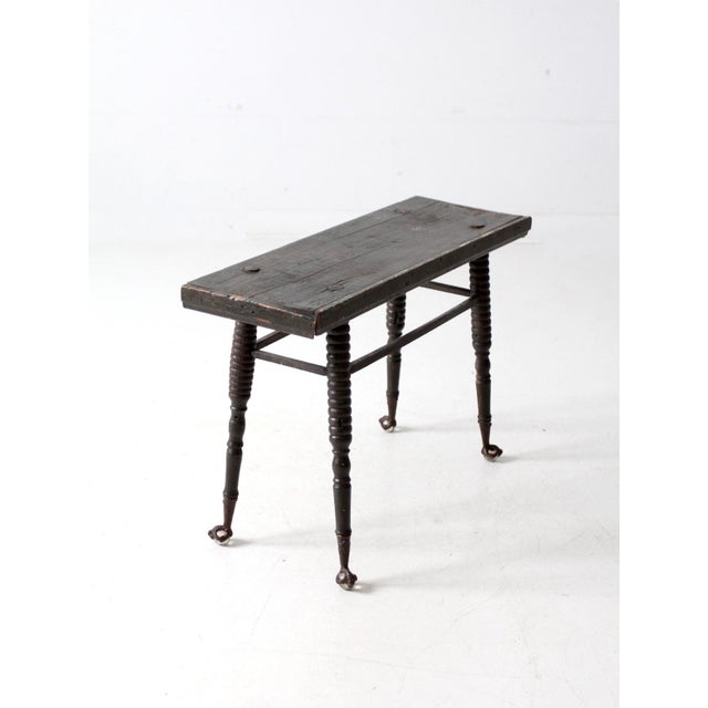 Early 20th Century Antique Bobbin Turned Table Bench For Sale - Image 5 of 12