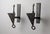 Brutalist Geometric Metal Wall Sconces, 1970s, Set of 2 For Sale - Image 9 of 9