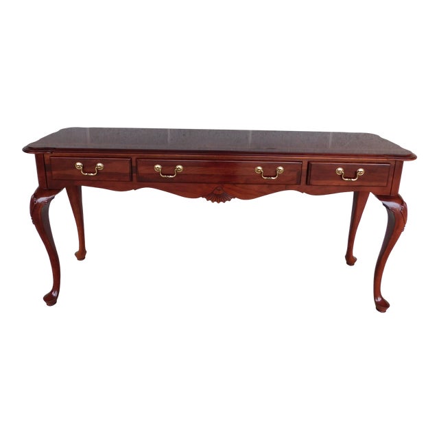 Ethan Allen Cherry Court Queen Anne Console Table Finish 205