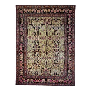 Antique Tehran Rug 9' x 12'9'' For Sale