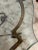 Mid-Century Modern Italian Curly Gilt Iron and Thick Notched Glass Hollywood Regency Side Tables a Pair For Sale - Image 3 of 9