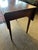 Antique American Pembroke table, likely of Virginia origin. Features a one board top, two drop leaves, single drawer with...