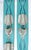 Vintage Voit Turquoise Water Skis For Sale - Image 4 of 6