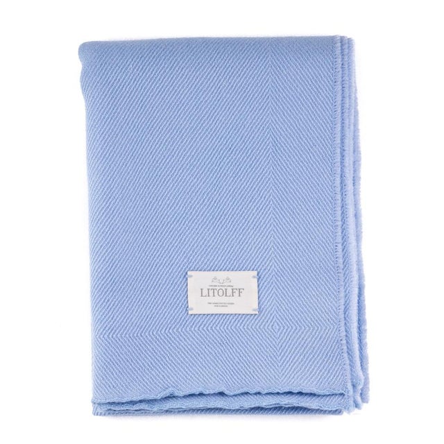 Beige Handwoven Blanket in Off White by Litolff, Germany For Sale - Image 8 of 16