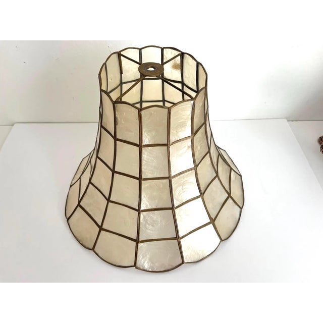 Mid Century Wicker Turtle Lamp & Shell Shade For Sale - Image 10 of 12