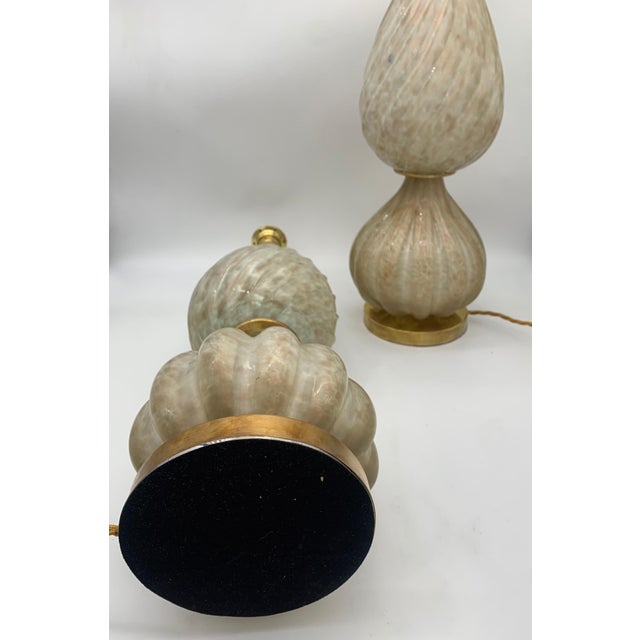 Murano Glass Table Lamps from Avem, 1950, Set of 2 For Sale - Image 4 of 9