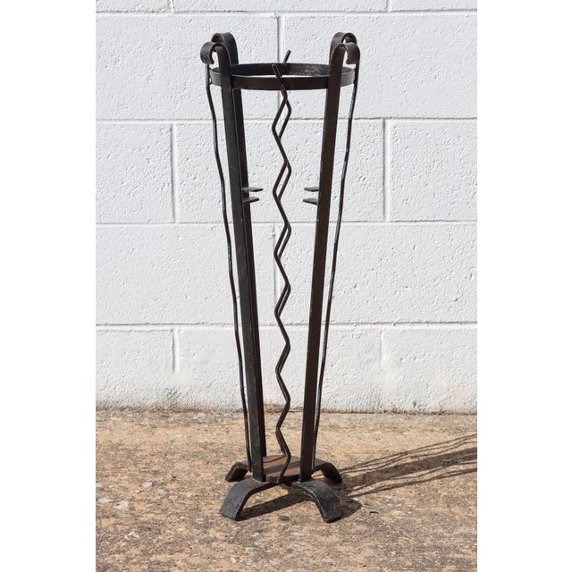 Late 20th Century French Black-Painted Metal Jardinière For Sale - Image 10 of 11