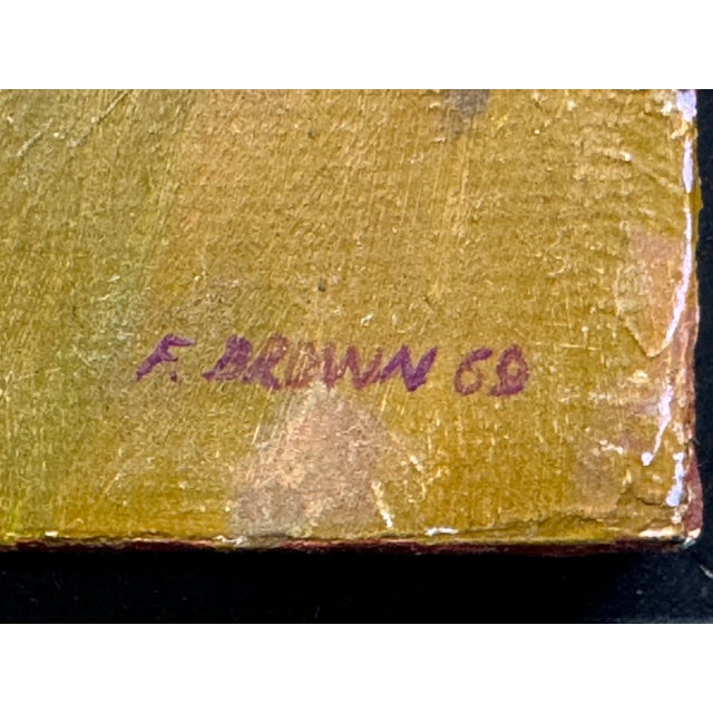 Mid-Century Modern F. Brown Mid-Century Painting For Sale - Image 3 of 4