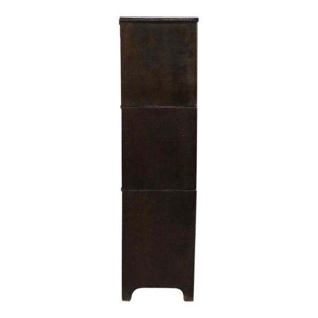 Grand Rapids Mission Arts & Crafts Mahogany 3 Stack Barrister Bookcase C1920 For Sale - Image 10 of 10