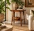Beautiful handcrafted oak end table dated 1996 and signed G.B.D. Featuring a warm natural oak finish, elegant scalloped...