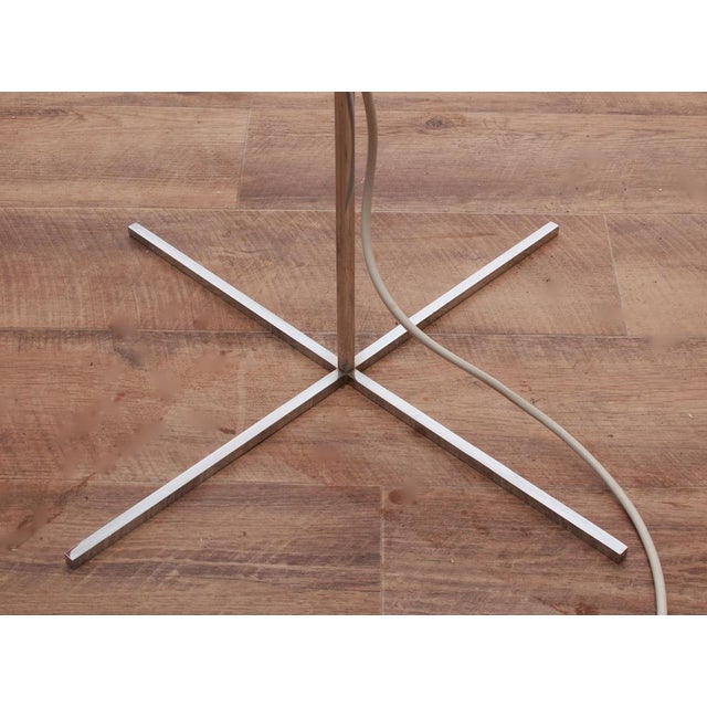 Beige Minimalist Height-Adjustable Floor Lamp in Chrome, 1970s For Sale - Image 8 of 15