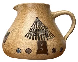 Mid-Century German Studio Pottery Jug with Owl Design from Heinz Theo Dietz, 1960s