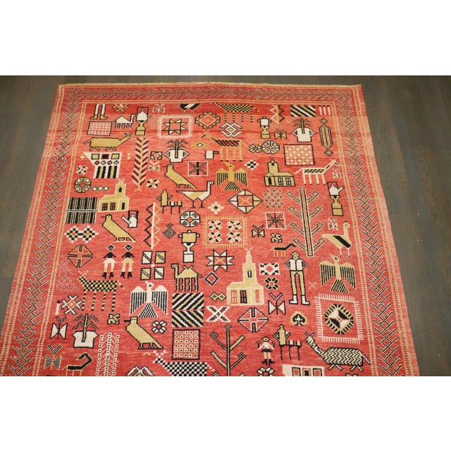 Early 20th Century Pictorial Moroccan Rug no. j5195 For Sale - Image 5 of 11
