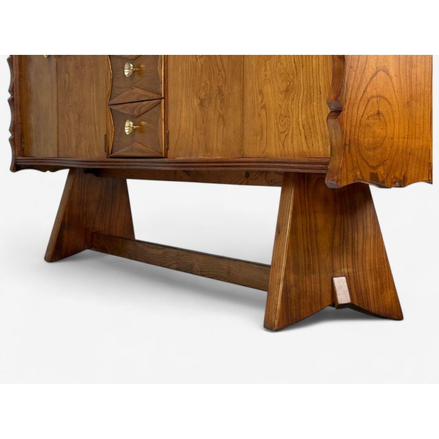 Paolo Buffa, Italian Modern, Cherrywood, Brass, Sideboard, Italy, 1950s For Sale - Image 15 of 16