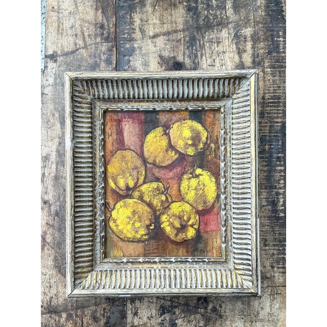 Rustic Vintage Framed Still Life Painting For Sale - Image 3 of 12