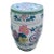 Vintage Ceramic Floral Chinoiserie Regency Garden Stool For Sale