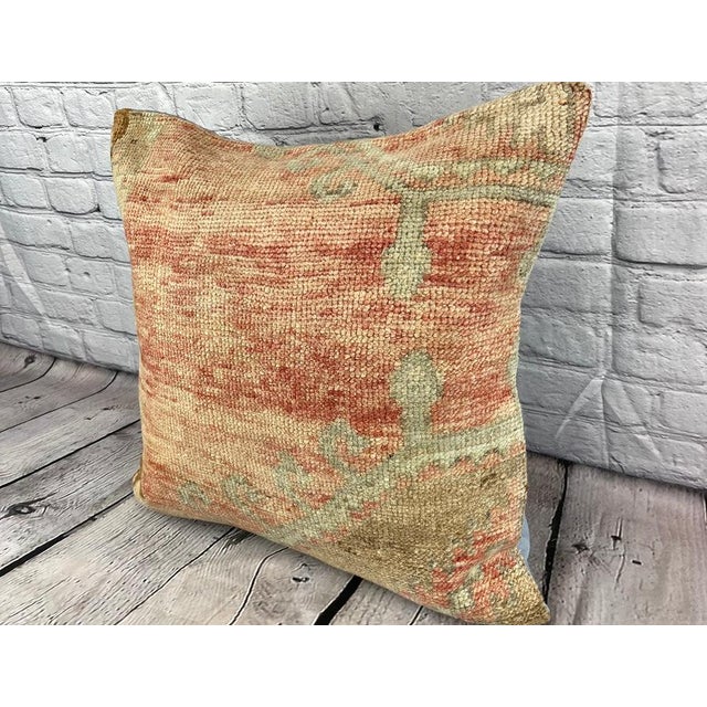 Vintage Pillow Case Turkish Rug Pillow Decorative Rug Pillow Dry cleaning only. PILLOW INSERT IS NOT INCLUDED