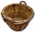 Large Size Substantially Made Antique American Hand Woven Ash Wood Splint Maine Apple Farm Basket For Sale - Image 12 of 18